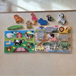 Melissa & Doug Safari Animal Wooden Puzzles